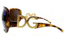 D＆G ドルガバ サングラス ■ DG6011-B サイドロゴ ケース付き 鼈甲柄 べっこう Dolce & Gabbana □6B ニ10_画像2