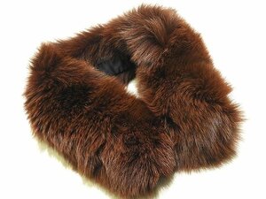 美品 joseph ジョゼフ SAGA FURS サガ ファー マフラー フォックス ◆ ブラウン系 レディース 毛皮 ▼ 6B