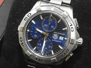 TAG HEUER タグホイヤー アクアレーサー 自動巻き メンズ クロノグラフ 時計 ☆ CAP2112 シルバーSS ネイビー系文字盤 ▼ヨヨト000/6B