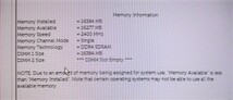 crucial 16GB×1枚 DDR4-2400 1.2V CL17 中古動作品 ノートPC用 メモリ【NM-301】_画像4