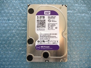 WD Purple 3TB HDD 3.5インチ SATA/64MB Cache 正常 中古動作品【D-94】