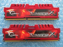 G.SKILL RIPJAWSX 8GB×2 計16GB DDR3-1600 PC3-12800 1.50V 中古動作品 デスクトップ メモリ 【DM-717】_画像3