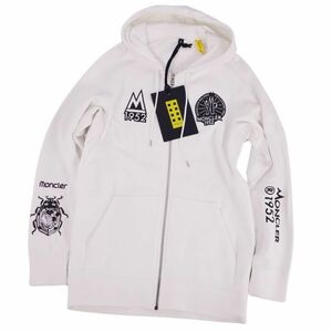 美品 モンクレール ジーニアス MONCLER スウェット パーカー フーディー ロゴワッペン ジップアップ トップス メンズ S cf01od-rm10e26655