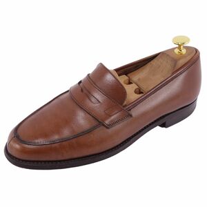 クロケット&ジョーンズ Crockett&Jones ローファー コインローファー lincoln モカシン カーフレザー シューズ 6E 茶色 cf02ol-rm05c14537