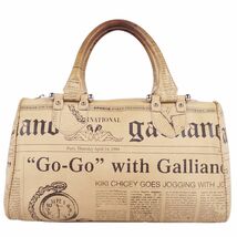 ガリアーノ GALLIANO バッグ ボストンバッグ ミニ ヴィーガンレザー 総柄 メンズ イタリア製 ベージュ cf02dd-rm04c14596_画像2