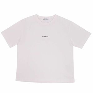 美品 アクネストゥディオズ Acne Studios Tシャツ カットソー 半袖 ショートスリーブ ロゴ トップス メンズ XS ホワイト cf02do-rm08f08986