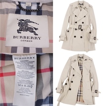 美品 バーバリー ロンドン BURBERRY LONDON コート トレンチコート 裏チェック コットン メンズ 46 ライトベージュ cf02mo-rm11e26771_画像6