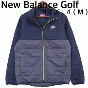 【新品、未使用】ニューバランスゴルフ　 中綿ジャケット　メンズ　サイズ：４（Ｍ）　ネイビー　秋、冬