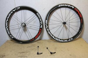 ○Campagnolo カンパニョーロ BORA ONE 50 AC3 シマノフリー 11s対応 クリンチャー ブライトラベル カーボンホイールセット 美品