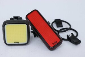 ★knog ノグ blinder SQUARE フロントライト／BLINDER V リアライト USB充電式 前後ライトセット 美品