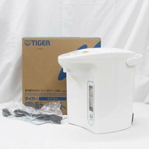 TIGER タイガー マイコン 電動ポット PDR-G221 W ホワイト 2.2L 2023年製 未使用品 (j)
