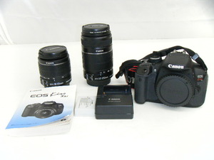 Canon キャノン EOS Kiss x6i ダブルズームキット デジタル一眼レフカメラ EF-S 18-55mm /55-250mm 中古