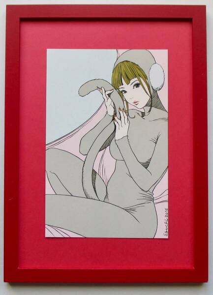  江口寿史 「これでいい？」印刷物　画集画 A4新品額入り