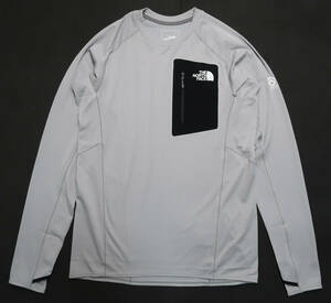 ◯ Новая 12100 иен Мужская футболка с длинным рукавом North Face Expedition Dry Dot Crew, базовый слой, отверстие для большого пальца, серый NT12123