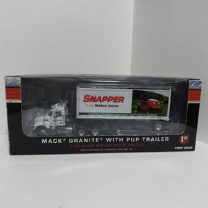  rare 1/64 Mack GRANITE DayCab Pup Trailer FIRST GEAR 69-0187 Mac gla Night Snapper First gear 