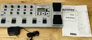 KORG コルグ AX1000G マルチエフェクター トーンワークス 通電確認　現状品