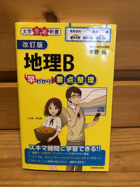 ※送料込※「大学合格新書　改訂版　地理B　早わかり要点整理　宇野仙　KADOKAWA」古本