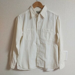 BUZZ RICKSON'S バズリクソンズ BR25996 WHITE CHAMBRAY WORK SHIRT ホワイトシャンブレー ワークシャツ 14-14 1/2 (S相当） アイボリー