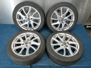 ★7.5-8分山★21.22年製★ グッドイヤーEAGLE LS EXE 205/50R17　マツダ プレマシー純正ホイール 17×6.5J +52.5 5H-114.3 4本セット　E278