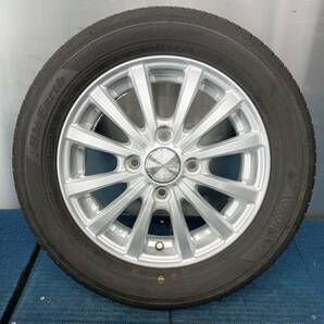 ★8-8.5分山★19年製★ ヨコハマBluEarth 155/65R13 社外ホイール 13×4J +42 4H-100 4本セット 軽自動車等 E279の画像6