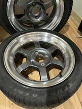 【RAYS TE37V】 レイズ 15インチ　7j+18 pcd100/4H 4本　中古タイヤ付き　195/45r15 2本 195/50r15 2本_画像4