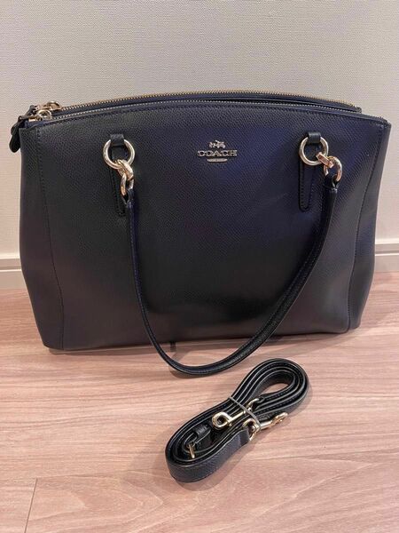 COACH コーチ 2way トートバッグ ショルダーバッグF36606 ネイビー