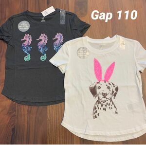 【新品】GAP KIDS ギャップ キッズ 半袖 Tシャツ 110cm 女の子 スパンコール