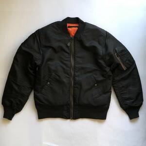 【美品】ヒューストン 50316 MA-1 FLIGHT JACKET HOUSTON フライトジャケット 黒　Lサイズ【送料無料】