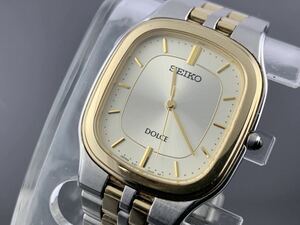 [A1276]1円～☆メンズ腕時計 クォーツ セイコー SEIKO ドルチェ DOLCE 8J41-0AA0 動作品