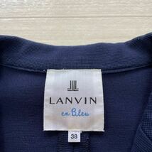 ランバンオンブルー LANVIN en Bleu レディース ジャケット ネイビー 金ボタン サイドチュール 日本製 サイズ38_画像2