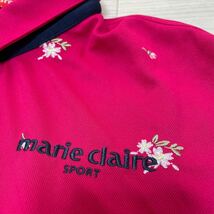 新品 marie claire マリクレール ゴルフ ワンピース レディース ゴルフウェア 小花柄 半袖 ワンピース レッド サイズL 未使用タグ付き_画像4