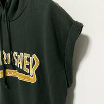 jouetie × THRASHER ジュエティ スラッシャー 別注 ノースリーブ スウェット パーカー M 緑 レディース 24-0205_画像3