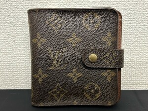 A1　LOUIS VUITTON　ルイヴィトン　M61667　モノグラム　コンパクトジップ　ウォレット　SD0090　二つ折り財布　小銭入れ　現状品