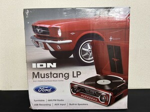 A1　Ford　フォード　Mustang LP　マスタング　ION AUDIO　レコードプレーヤー　通電確認済み　元箱付　オーディオ機器　現状品