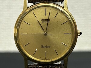 A3　SEIKO　セイコー　7731-7010　Dolce　ドルチェ　ゴールドカラー　メンズ腕時計　ブランド腕時計　現状品