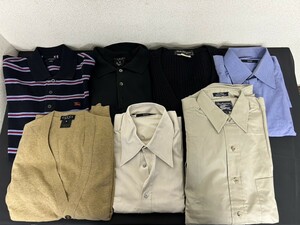 A2 ブランド服 まとめて GUCCI Burberry フェラガモ グッチ バーバリー シャツ ポロシャツ ベスト 等 メンズ ブランドファッション 現状品