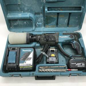 【1円～】Makita マキタ 20ｍｍ充電式ハンマドリル HR202D [バッテリ/充電器付き] 工具 電動工具 DIY 職人 大工【中古品】