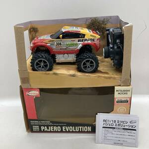 【1円～】ラジコンカー RC1/18 ミツビシ パジェロ エボリューション RASTAR 車 PAJERO MITSUBISHI【中古品】