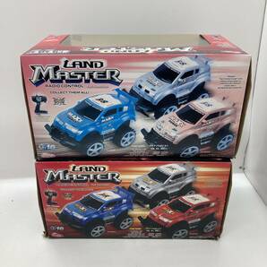 【1円～】トイラジコン LAND MASTER ランドマスター 2個セット レッド ブルー 車 おもちゃ【中古品】の画像10