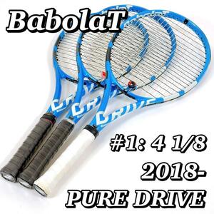 1808 BabolaT バボラ Pure Drive ピュアドライブ 2018 硬式テニスラケット 3本セット グリップサイズ：G1 重量：300g