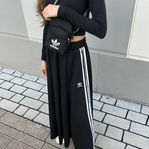 adidas Originals アディダス オリジナルス W LONG SATIN SKIRT ロングサテンスカート ブラック size Mの画像1