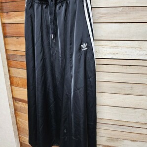 adidas Originals アディダス オリジナルス W LONG SATIN SKIRT ロングサテンスカート ブラック size Mの画像4