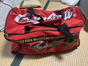 サッカー　2002年FIFAワールドカップ公式グッズ　コカ・コーラボストンバッグ　コカコーラ　ノベルティ