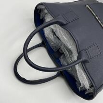 1円【入手困難品】paul smith ポールスミス トートバッグ ハンド レザー 本革 ダークネイビー 紺色 ボックス型 A4◎ 大容量 メンズ_画像7