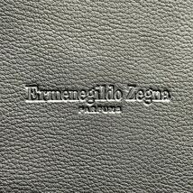 1円【極美品・入手困難品】Ermenegildo Zegna エルメネジルドゼニア ボストンバッグ ショルダー 2way レザー ブラック 黒 メンズ_画像10