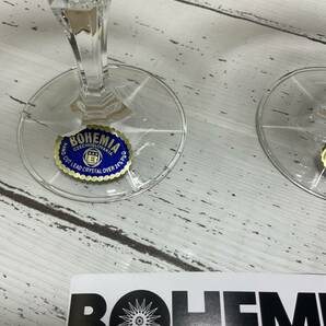 BOHEMIA ボヘミアクリスタル カットガラス ワイングラス ２客セット 170ｃｃの画像3