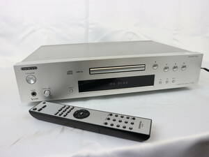 動作OK 中古現状品 ONKYO オンキョー CDプレーヤー C-7030 リモコン付 シルバー CDデッキ 通電OK オーディオ機器