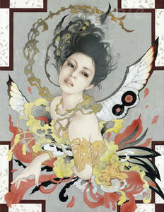 ●日本画版画　妃耶八「木の華」