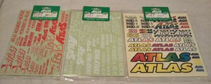 《当時物 未使用》［チーム アトラス ステッカー デカール 3点まとめて］RCラジコン / TEAM ATLAS SPECIAL PARTS