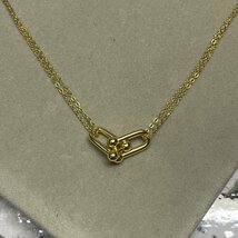 送料一律 18KGP ダブルチェーン ゴールドネックレス gold Plated necklace 46_画像2